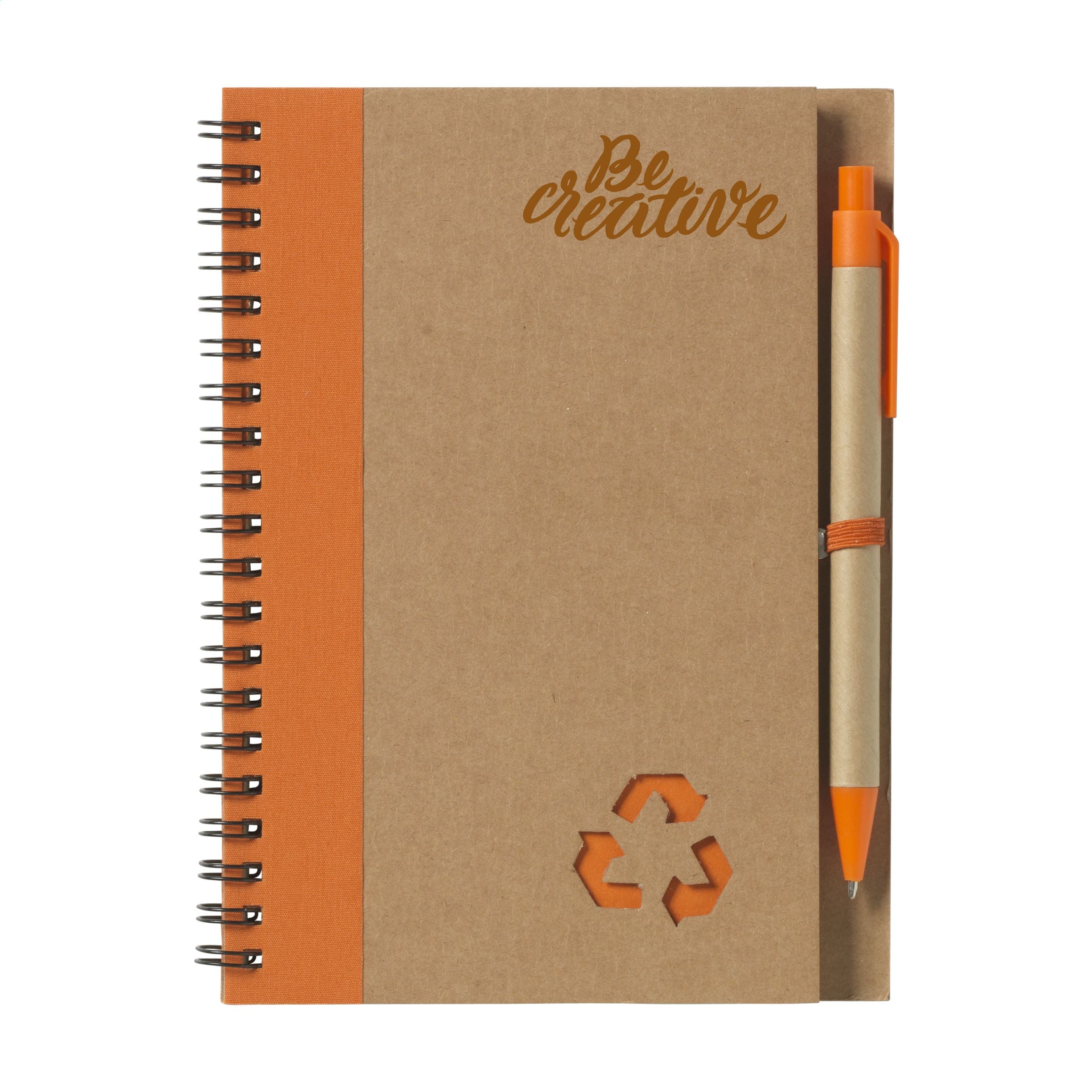 RecycleNote-L Notizbuch - Orange