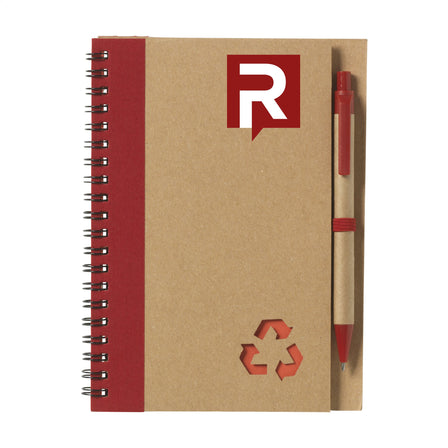 RecycleNote-L Notizbuch - Rot
