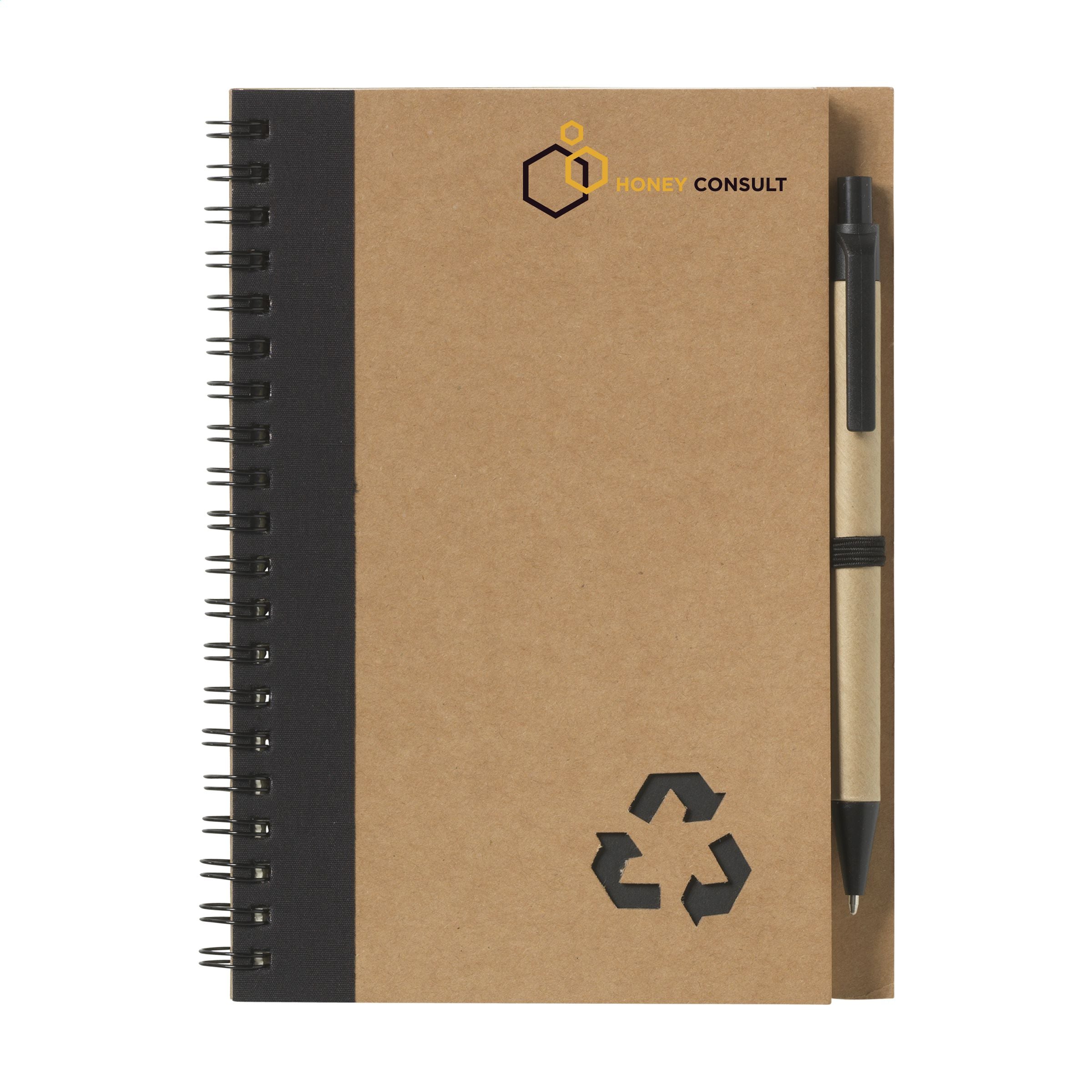 RecycleNote-L Notizbuch - Schwarz