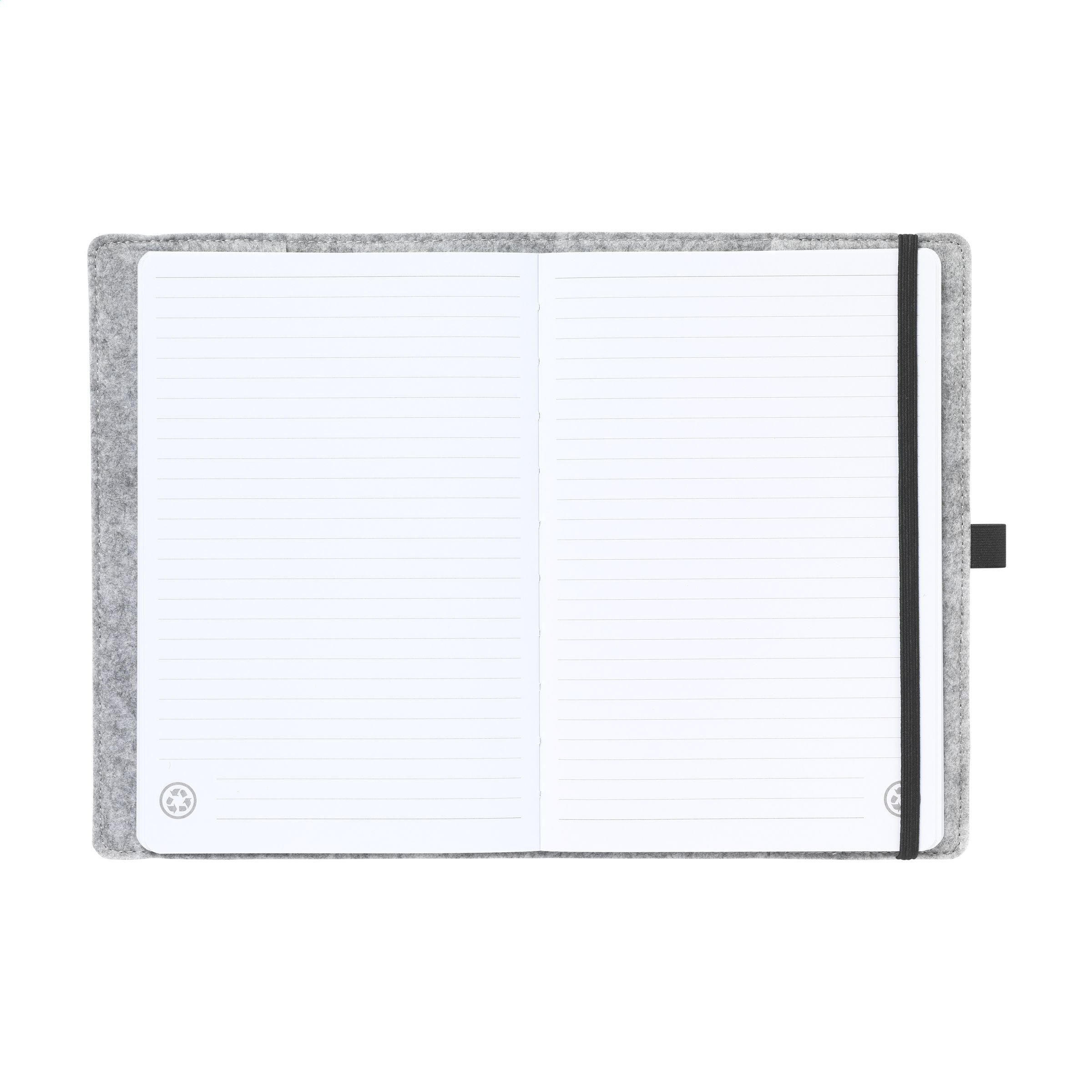 Felty GRS RPET Notebook A5 Notizbuch - Grau