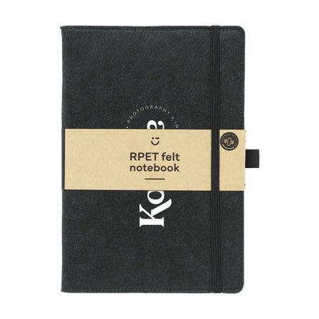 Felty GRS RPET Notebook A5 Notizbuch - Schwarz
