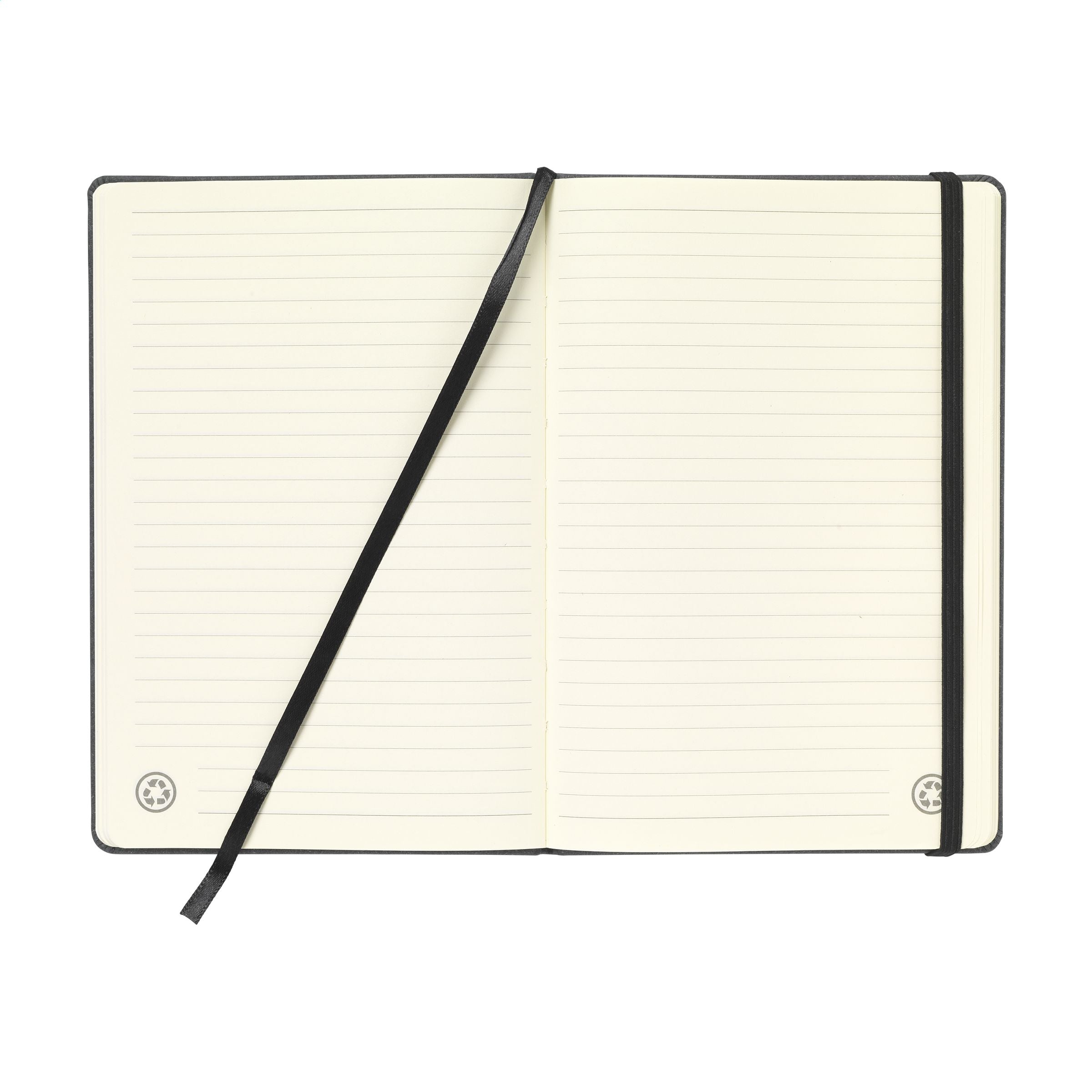 Montana Recycled Leather Notebook A5 - Schwarz