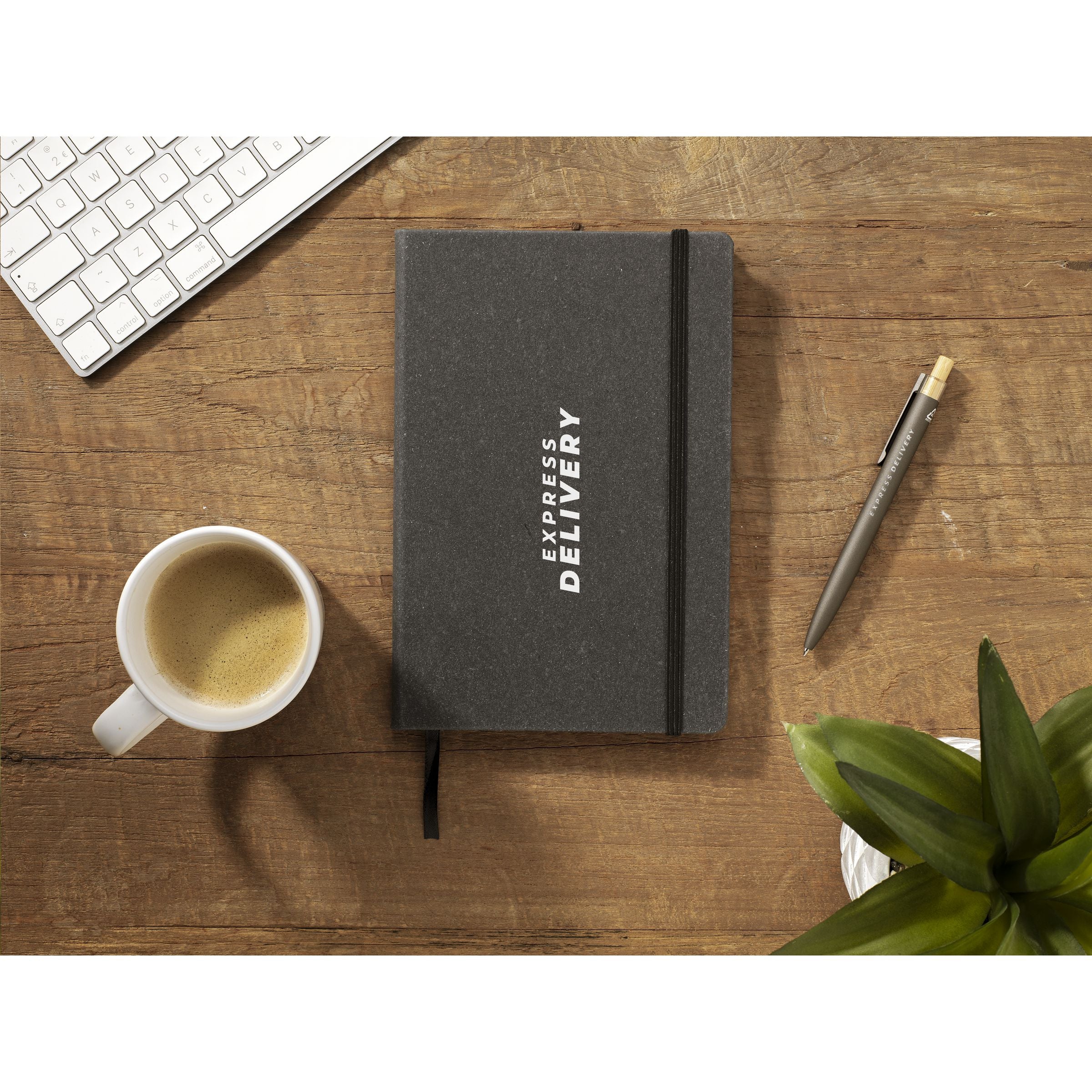 Montana Recycled Leather Notebook A5 - Schwarz