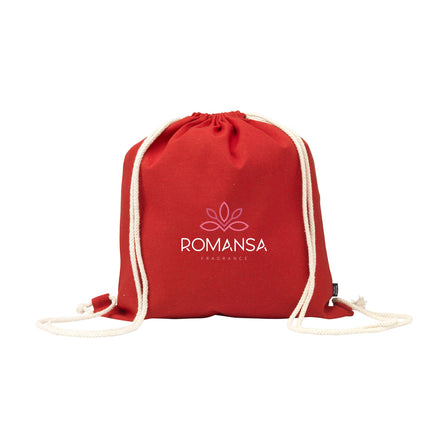 PromoColour GRS Recycled Cotton Backpack (150 g/m²) - Rot