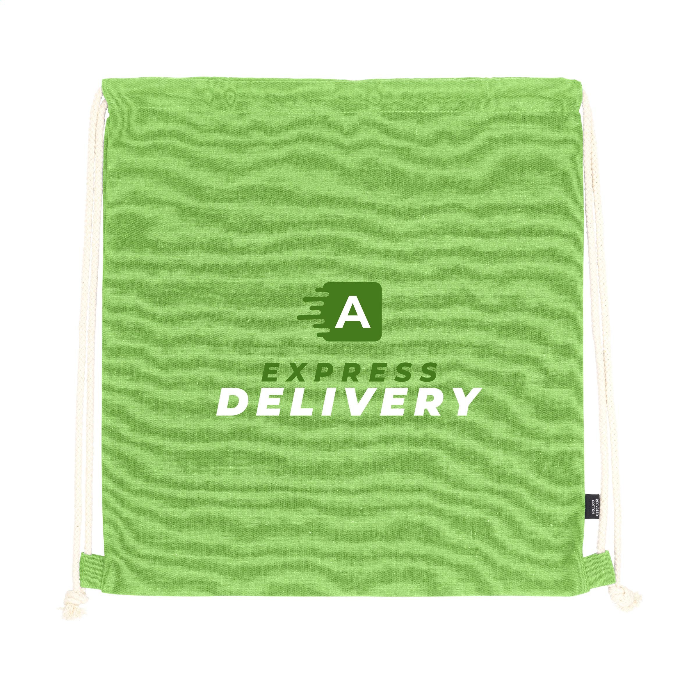 PromoColour GRS Recycled Cotton Backpack (150 g/m²) - Hellgrün - Galerieansicht 2