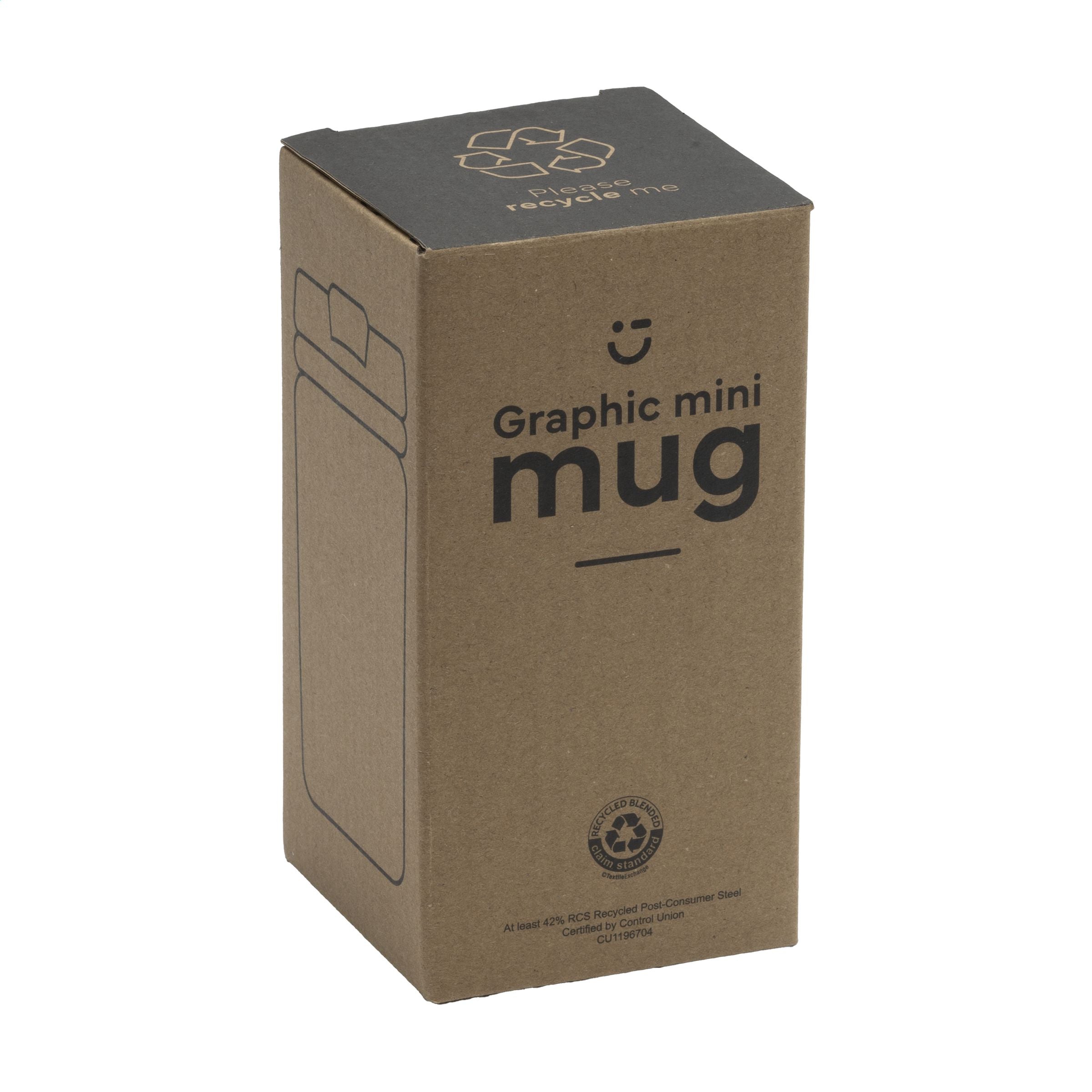 Graphic Mini Mug RCS Recycled Steel 250 ml Thermobecher - Schwarz