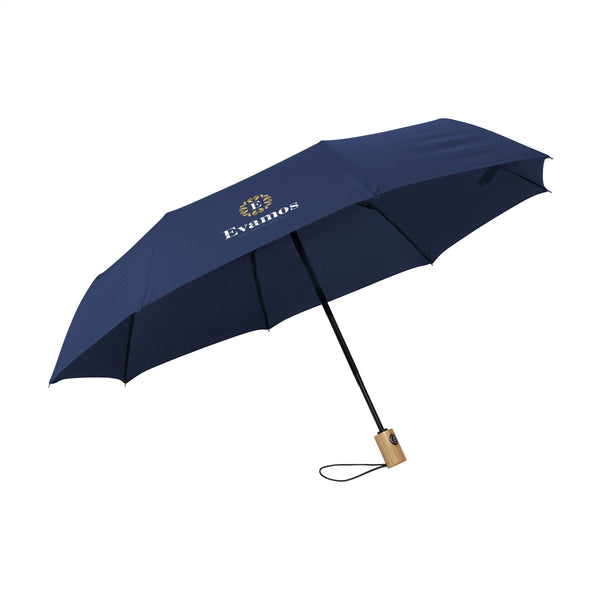 Michigan faltbarer RCS RPET-Regenschirm 21 inch - Dunkelblau