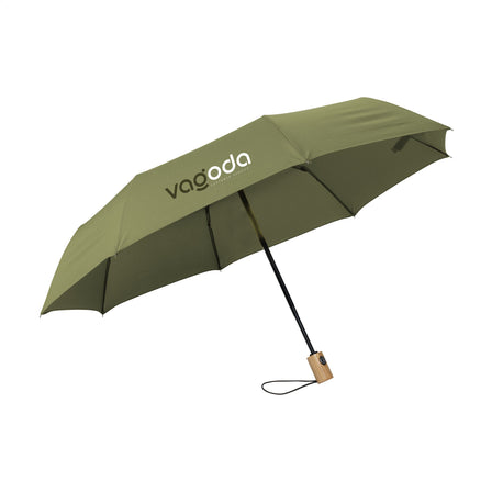 Michigan faltbarer RCS RPET-Regenschirm 21 inch - Olivgrün