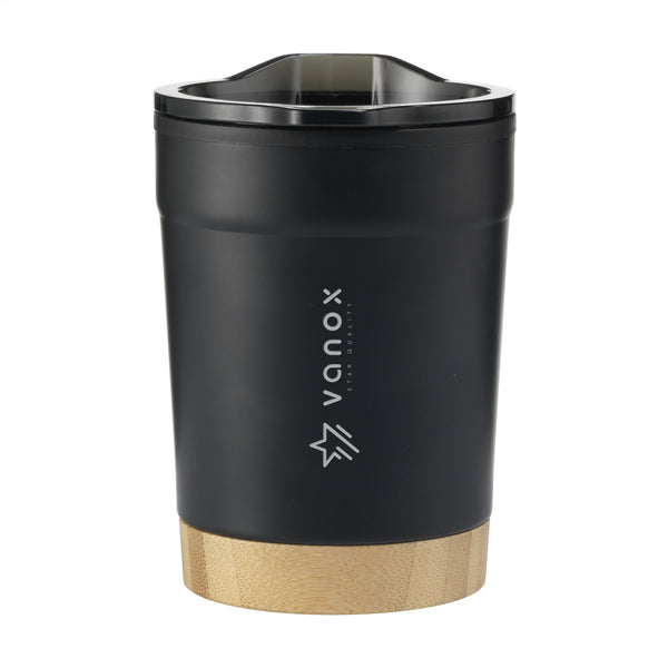 Kobe Bamboo RCS Recycled Steel 350 ml Kaffeebecher - Schwarz