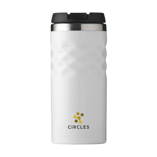 Geometric Mug RCS Recycled Steel 280 ml Thermobecher - Weiß