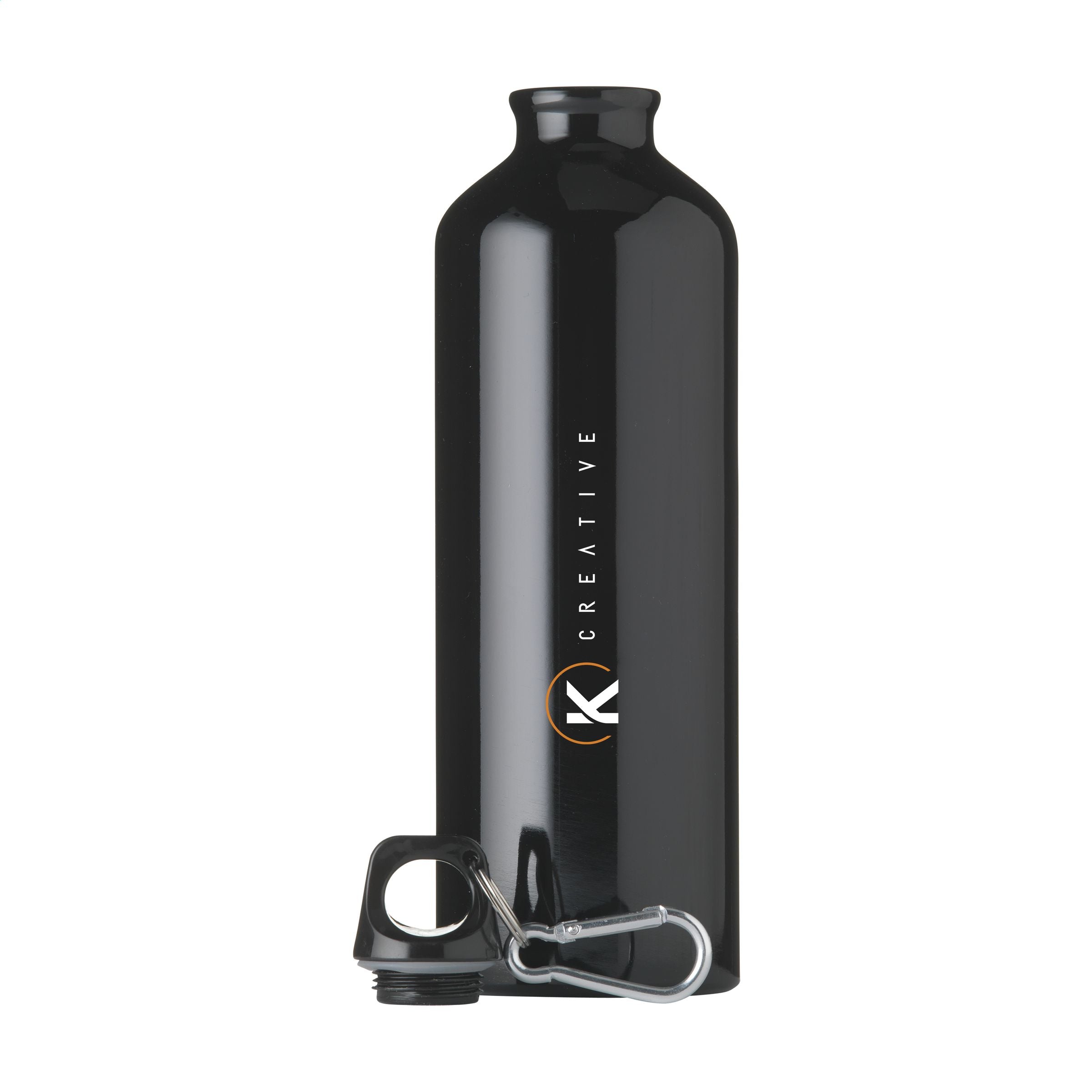 AluMaxi GRS Recycled 750 ml Wasserflasche - Schwarz