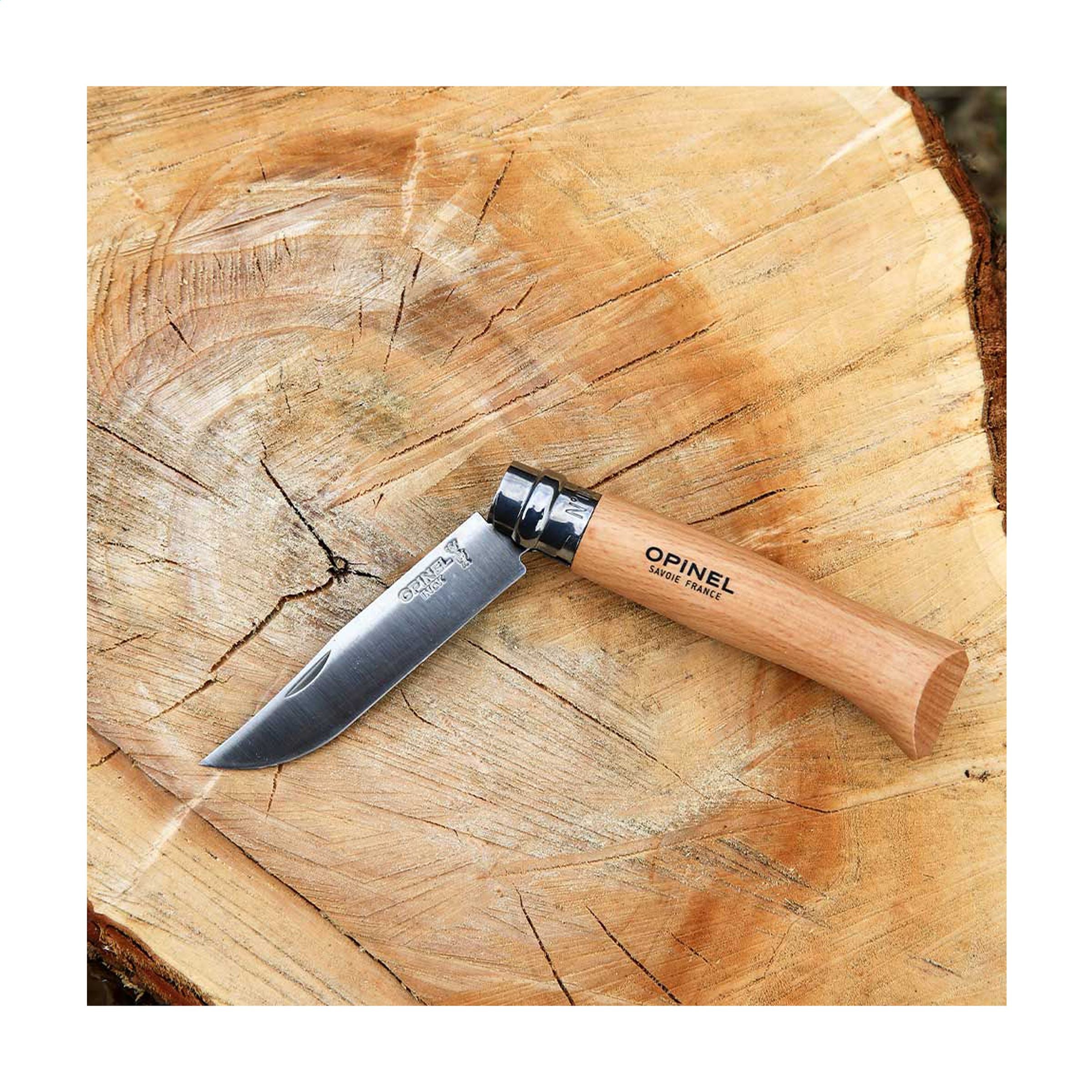 Opinel Inox No 08 Taschenmesser - Holz