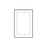 Siebdruck auf der Rückseite 50 x 111 mm 5588