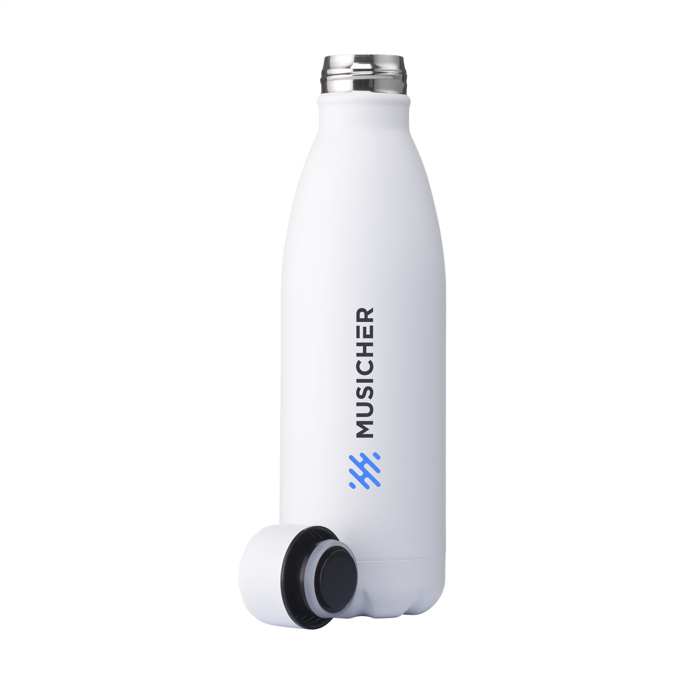 Topflask Premium RCS Recycled Steel Trinkflasche - Weiß