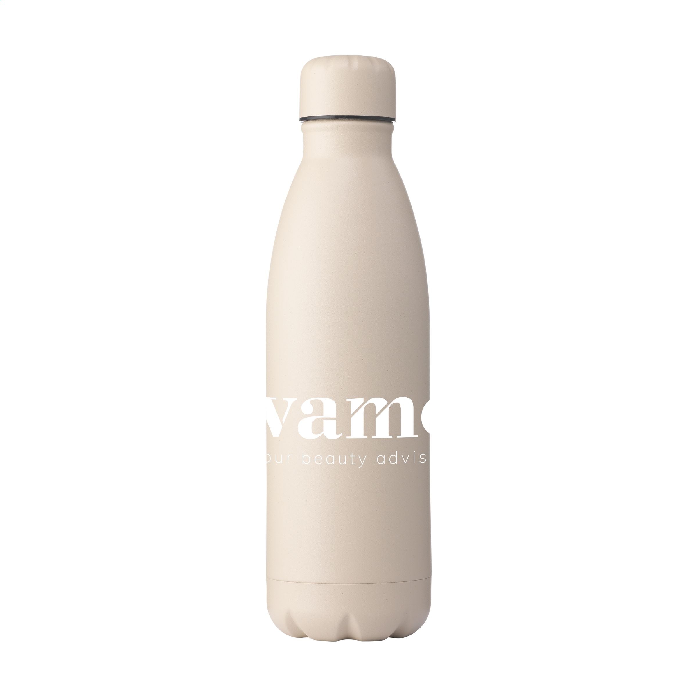 Topflask Premium RCS Recycled Steel Trinkflasche - Beige