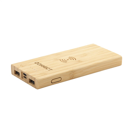 Bamboo 8000 Wireless Powerbank kabelloses Ladegerät - Bambus