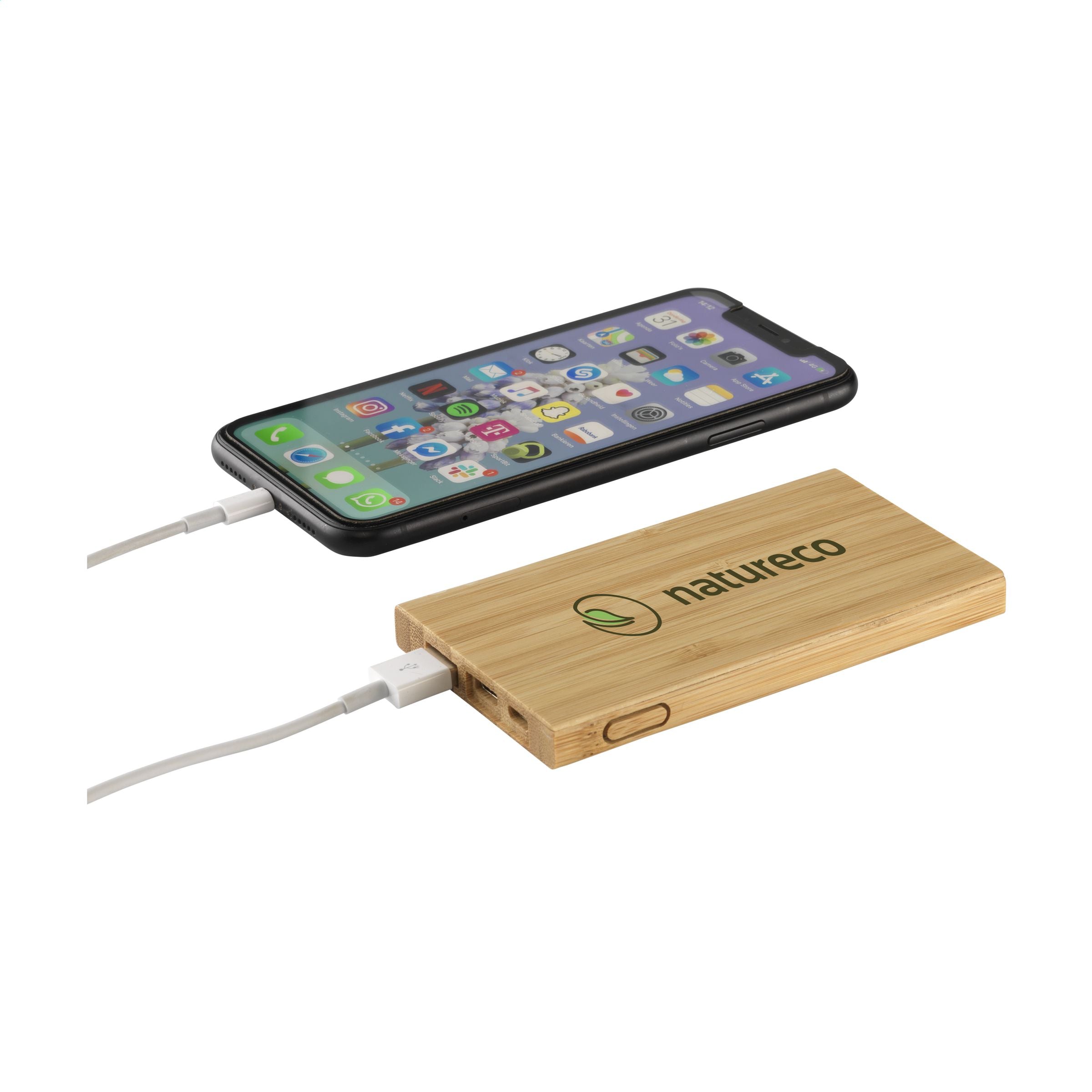 Bamboo 4000 Powerbank externes Ladegerät - Bambus