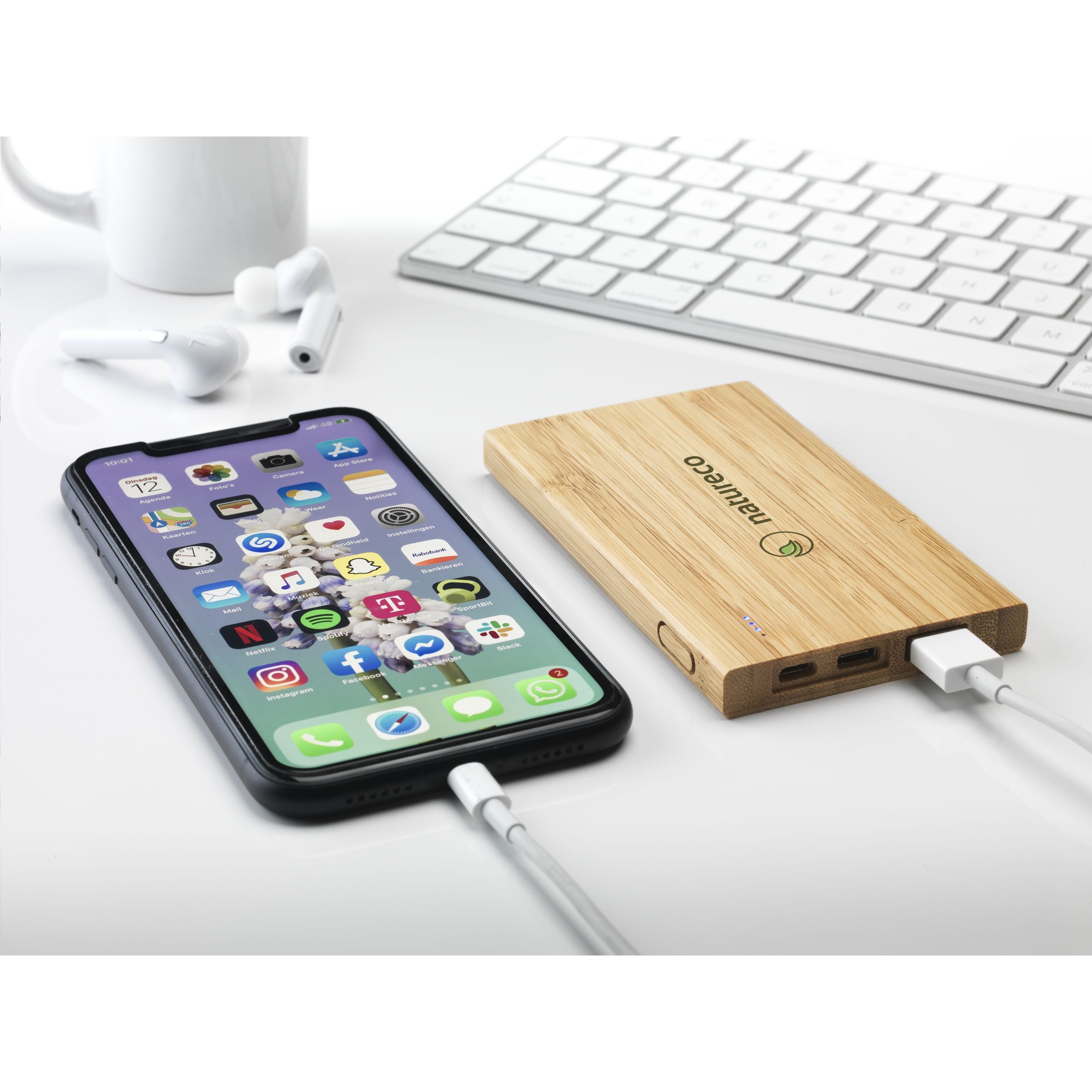 Bamboo 4000 Powerbank externes Ladegerät - Bambus