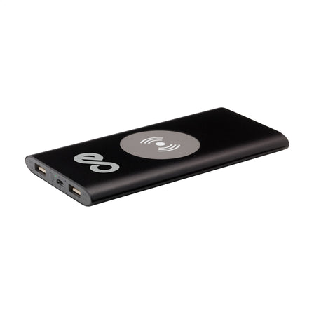 Aluminium 8000 Wireless Powerbank kabelloses Ladegerät - Schwarz