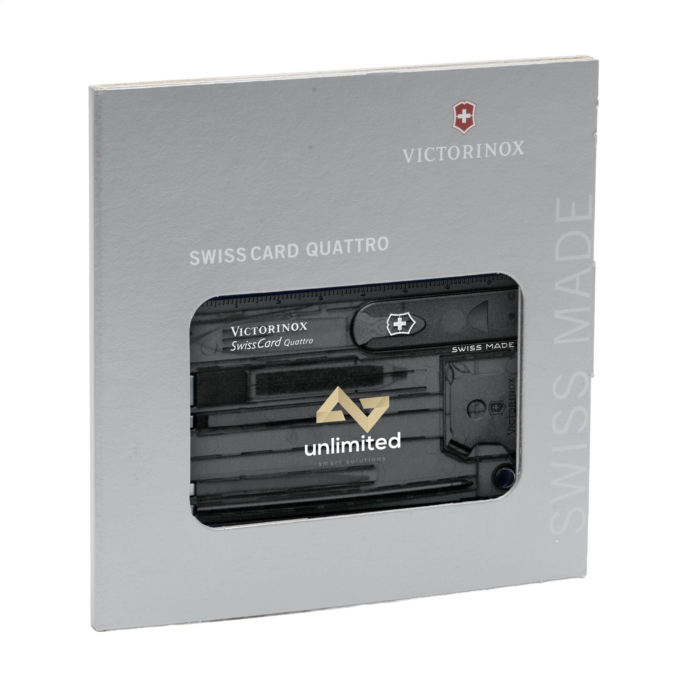 Victorinox Swisscard Quattro - Transparent Schwarz