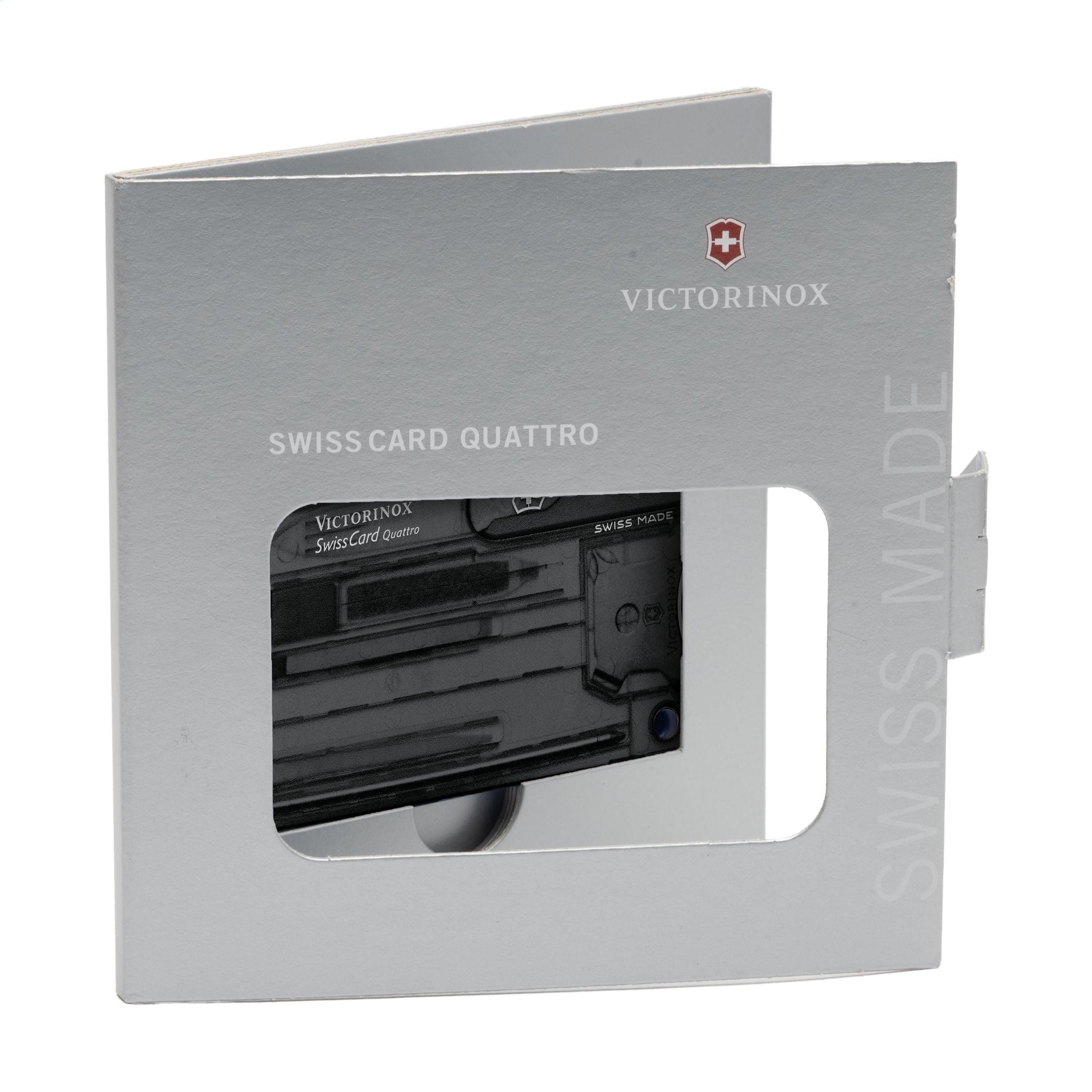 Victorinox Swisscard Quattro - Transparent Schwarz