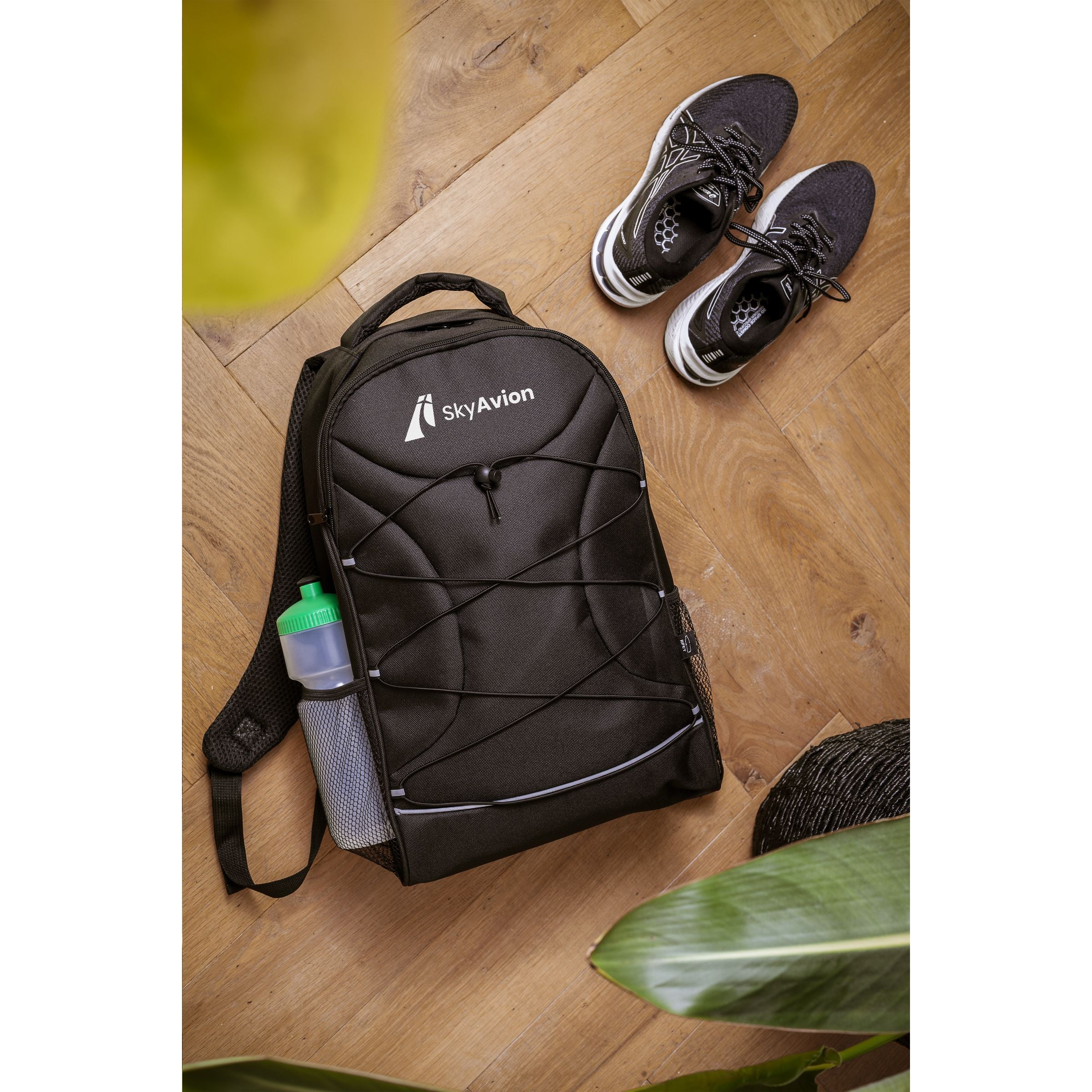 Flashline GRS RPET Laptop Backpack Rucksack - Schwarz