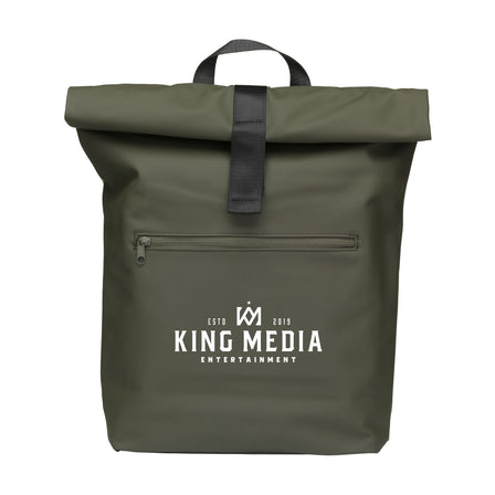 19 L Lennon Roll-Top Recycled Backpack Rucksack - Dunkelgrün