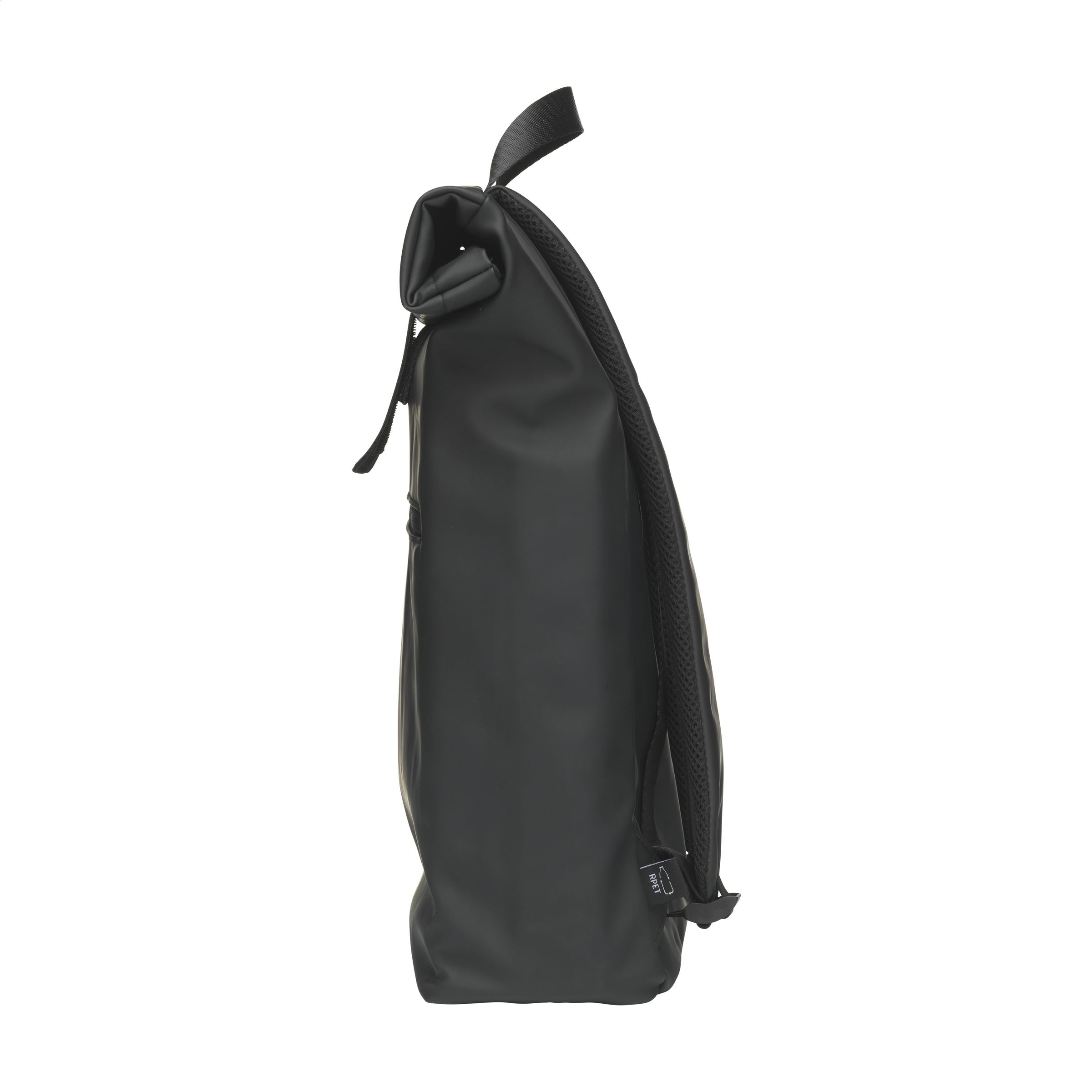 Lennon Roll-Top Recycled Backpack Rucksack - Schwarz