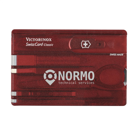 Victorinox Swisscard Classic - Transparent Rot