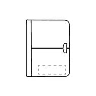 Tampondruck in der rechtsseitigen, vorderen Ecke 90 x 30 mm 7650