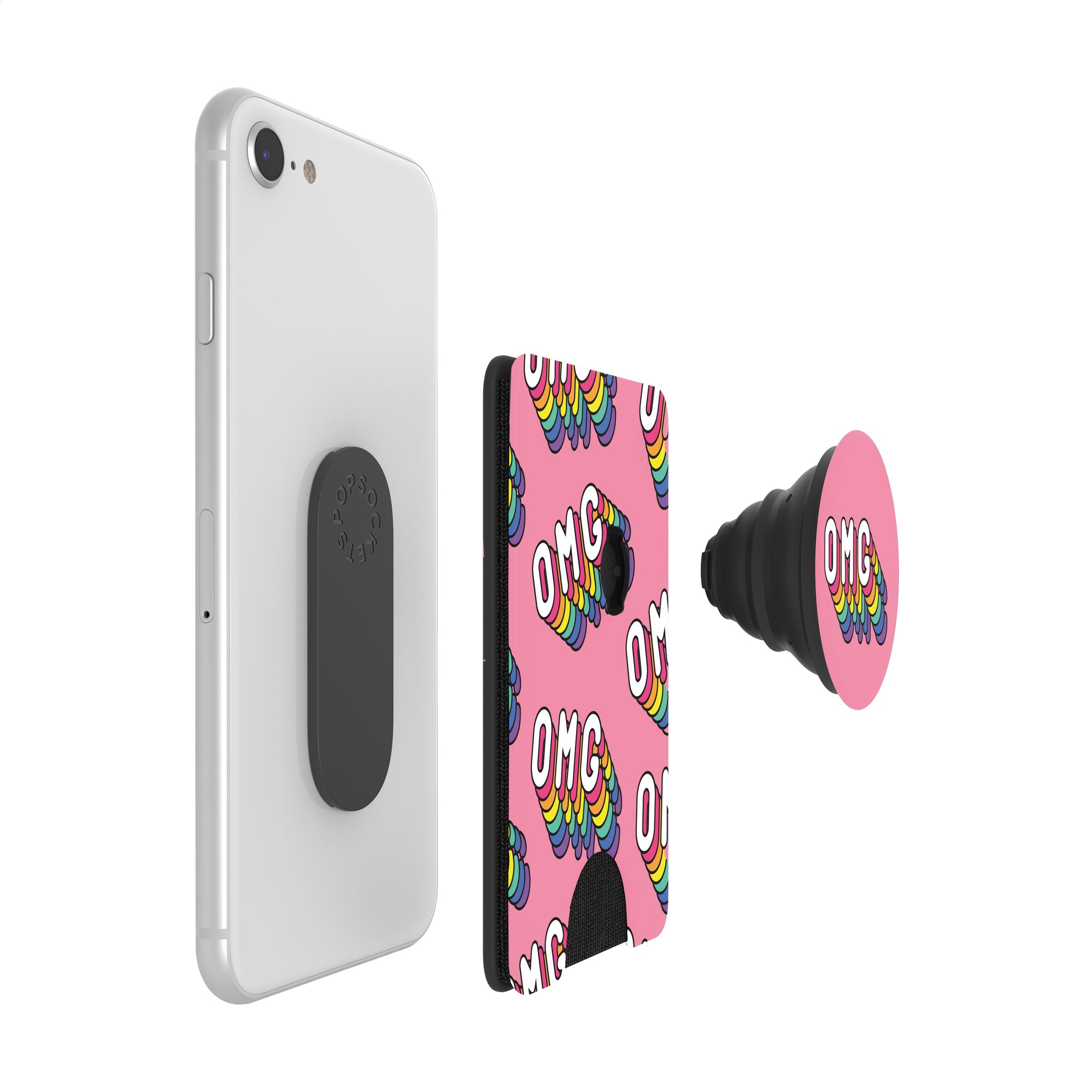 PopSockets® PopWallet+ Kartenhalter mit PopGrip - Schwarz