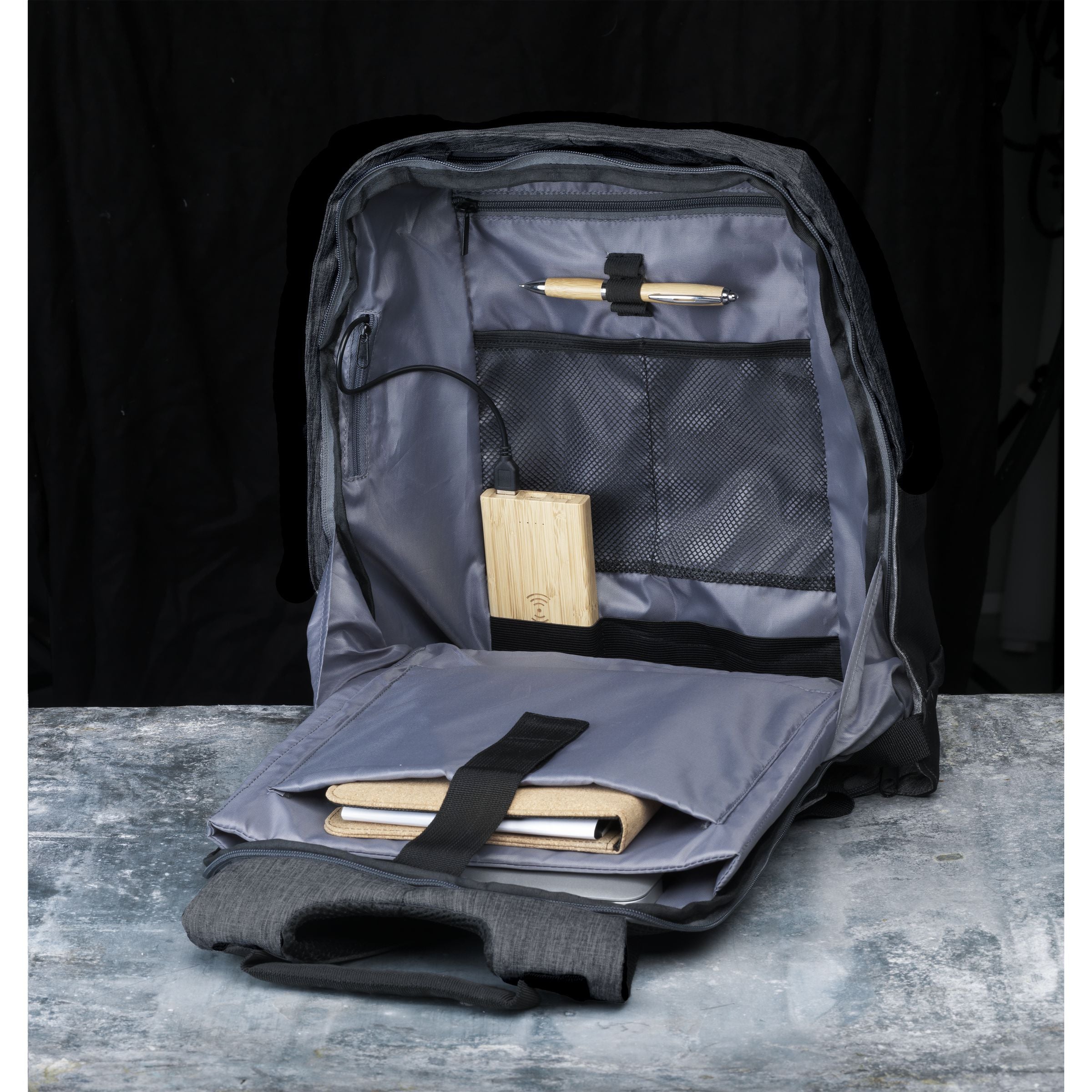 Jayden RFID Anti-Theft Rucksack - Dunkelgrau