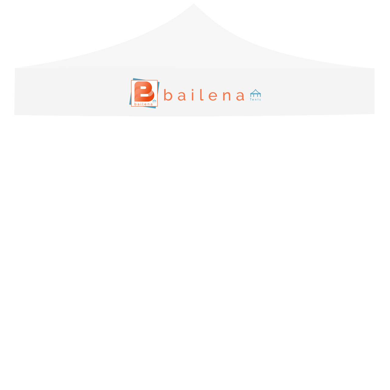 BailenaTents® AluPro40 Dach 300g/m2 inkl. 4x Logodruck Volant - Galerieansicht 3
