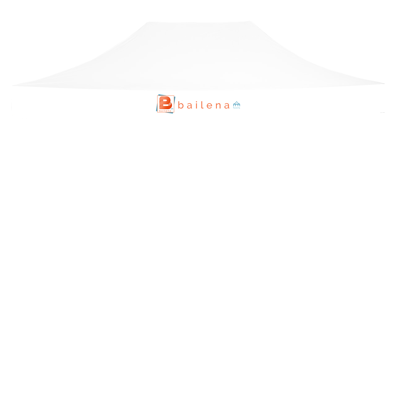 BailenaTents® AluPro40 Dach 300g/m2 inkl. 4x Logodruck Volant - Galerieansicht 4