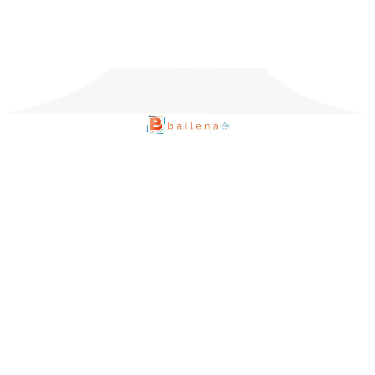 BailenaTents® AluPro40 Dach 300g/m2 inkl. 4x Logodruck Volant - Galerieansicht 5