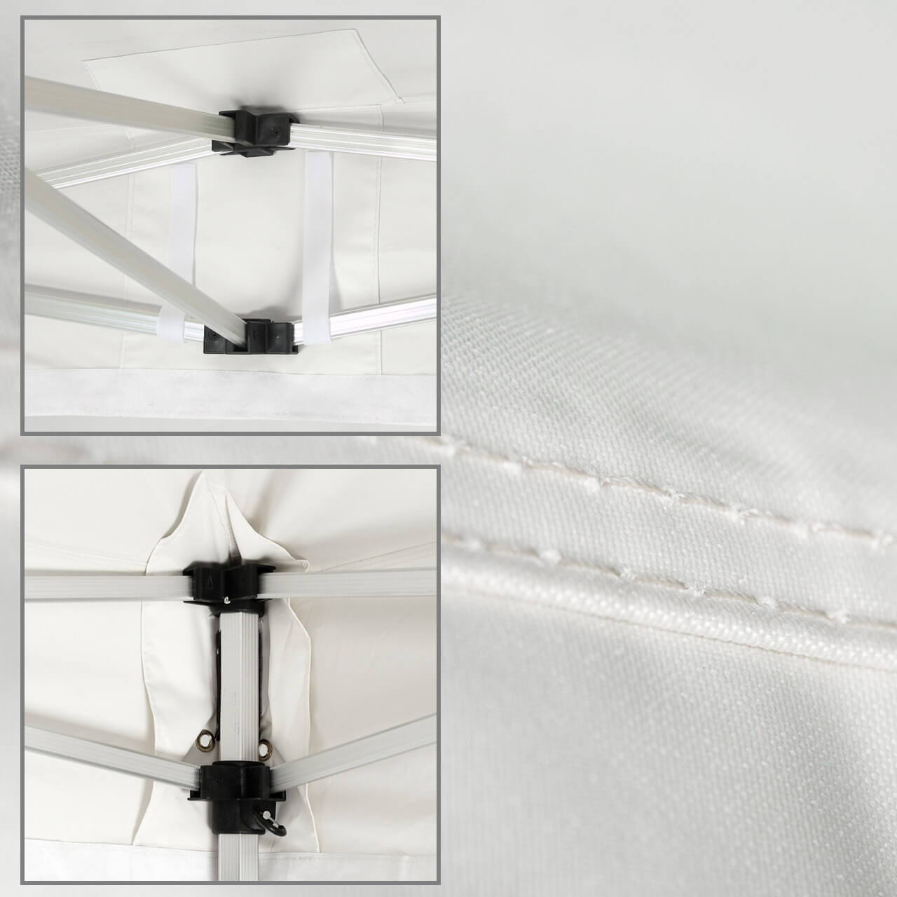 BailenaTents® AluPro40 Faltpavillon (Rahmen + Dach) Weiß 4,5 x 3 m - Galerieansicht 3