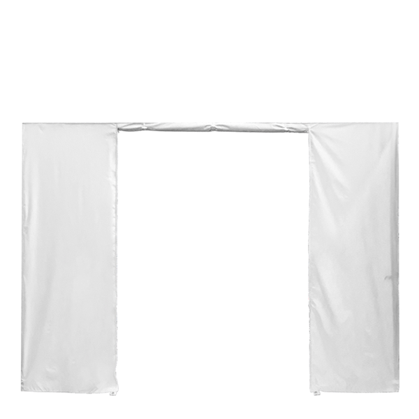 BailenaTents® AluPro40 Seitenwand 300g/m2 Weiß 4,5m mit Tür