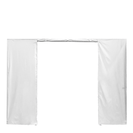 BailenaTents® AluPro40 Seitenwand 300g/m2 Weiß 2m mit Tür