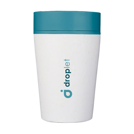 Circular&Co Recycled Coffee Cup 227 ml Kaffeebecher - White/Aquamarine Green