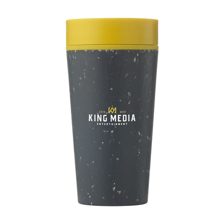 Circular&Co Recycled Coffee Cup 340 ml Kaffeebecher - Schwarz/Gelb