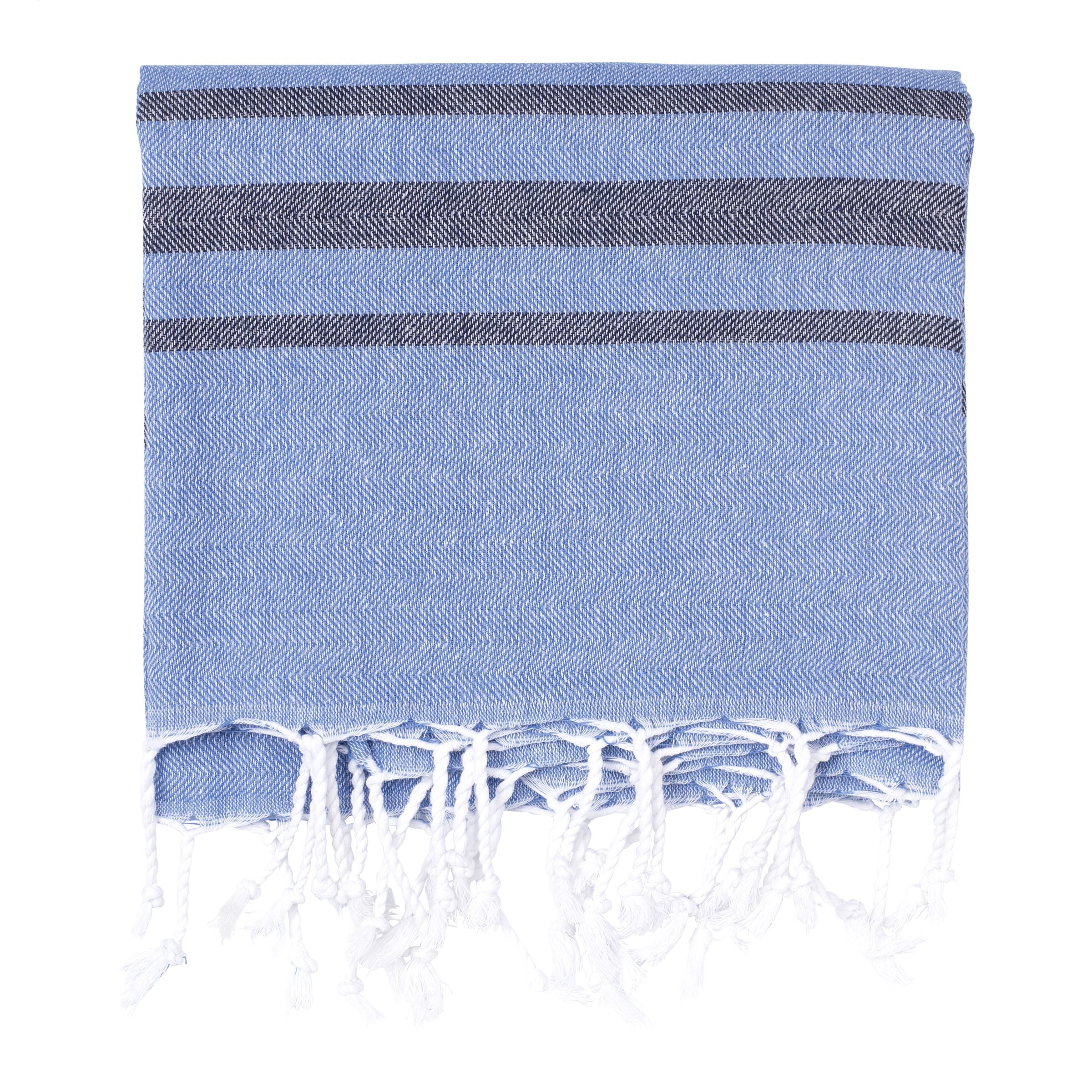 Oxious Hammam Towels - Vibe Luxury stripe Hamam-Tuch - Hellblau/navy