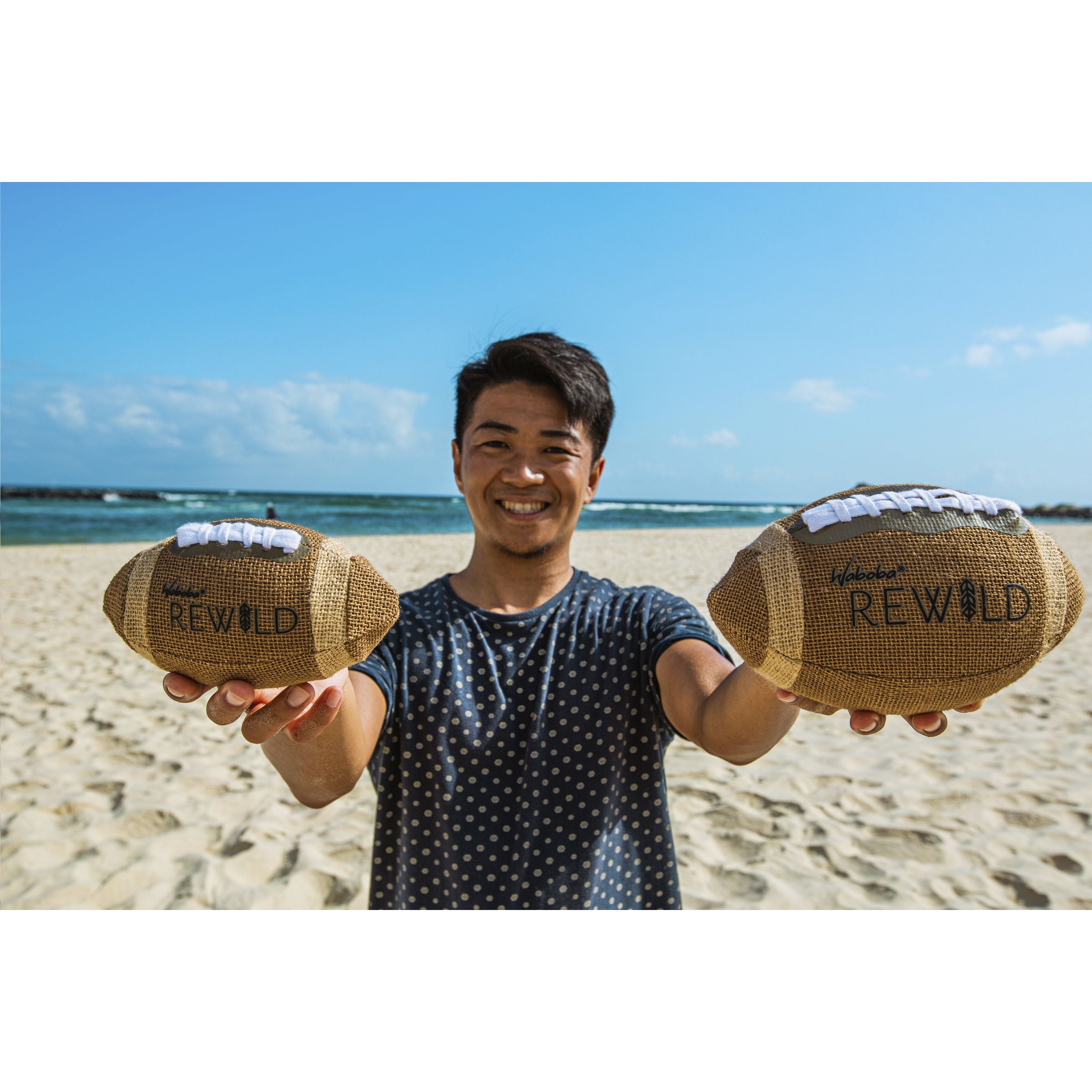 Waboba Sustainable Sport item 15 cm - American Football - Natur