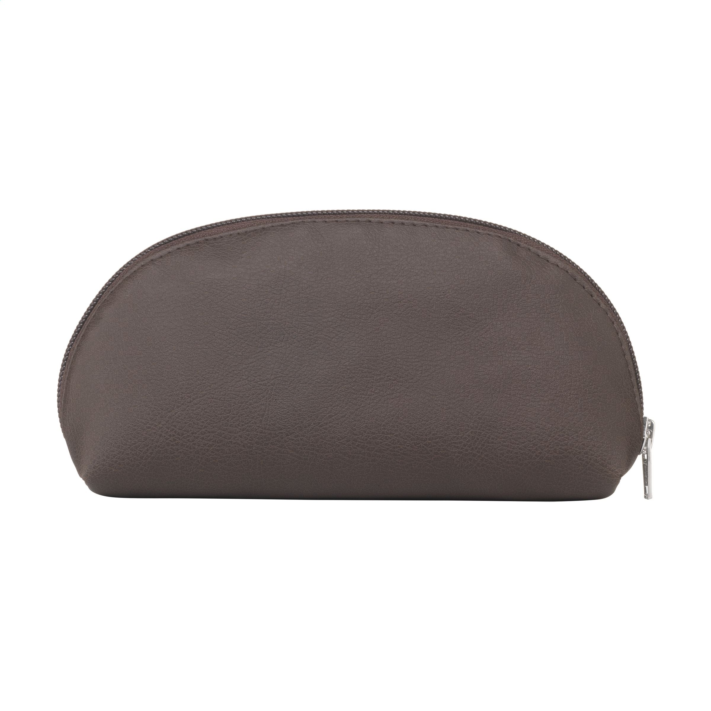 Apple Leather Toiletry Bag Kulturbeutel - Braun