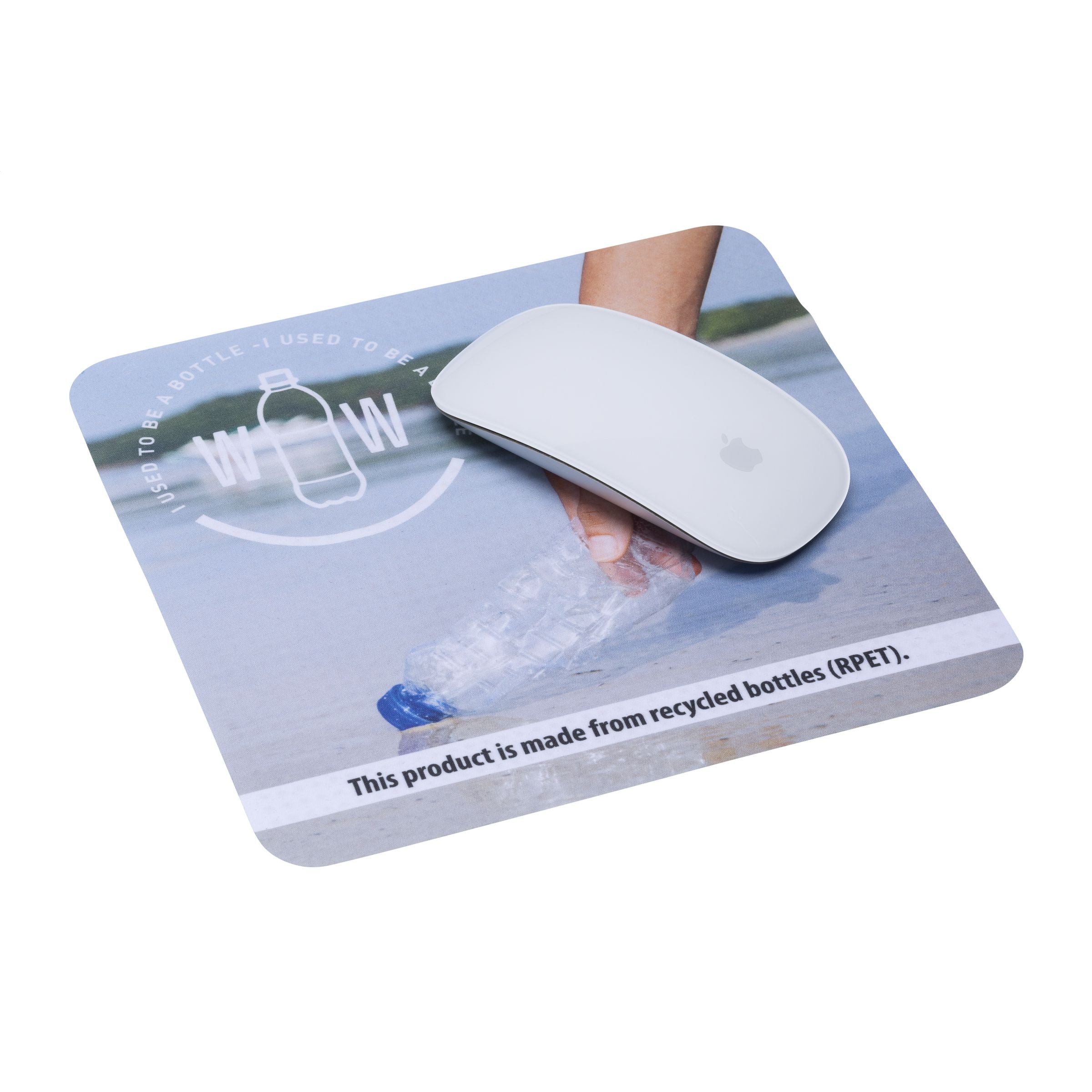RPET MousePad Cleaner Anti-Slip Mauspad - Weiß - Galerieansicht 1