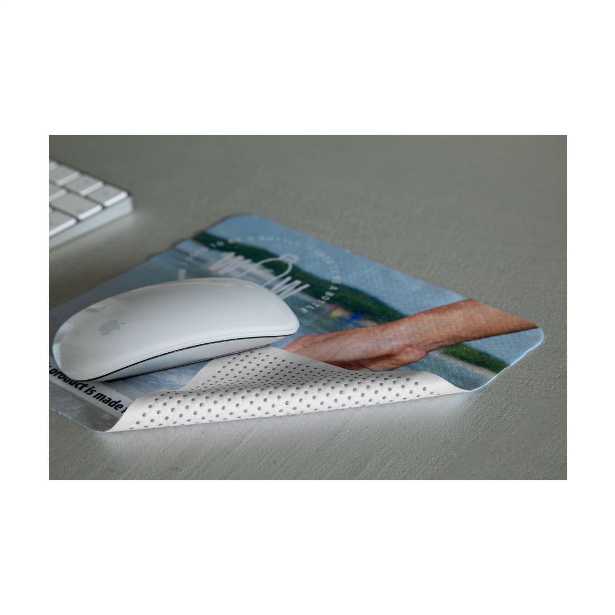 RPET MousePad Cleaner Anti-Slip Mauspad - Weiß - Galerieansicht 2
