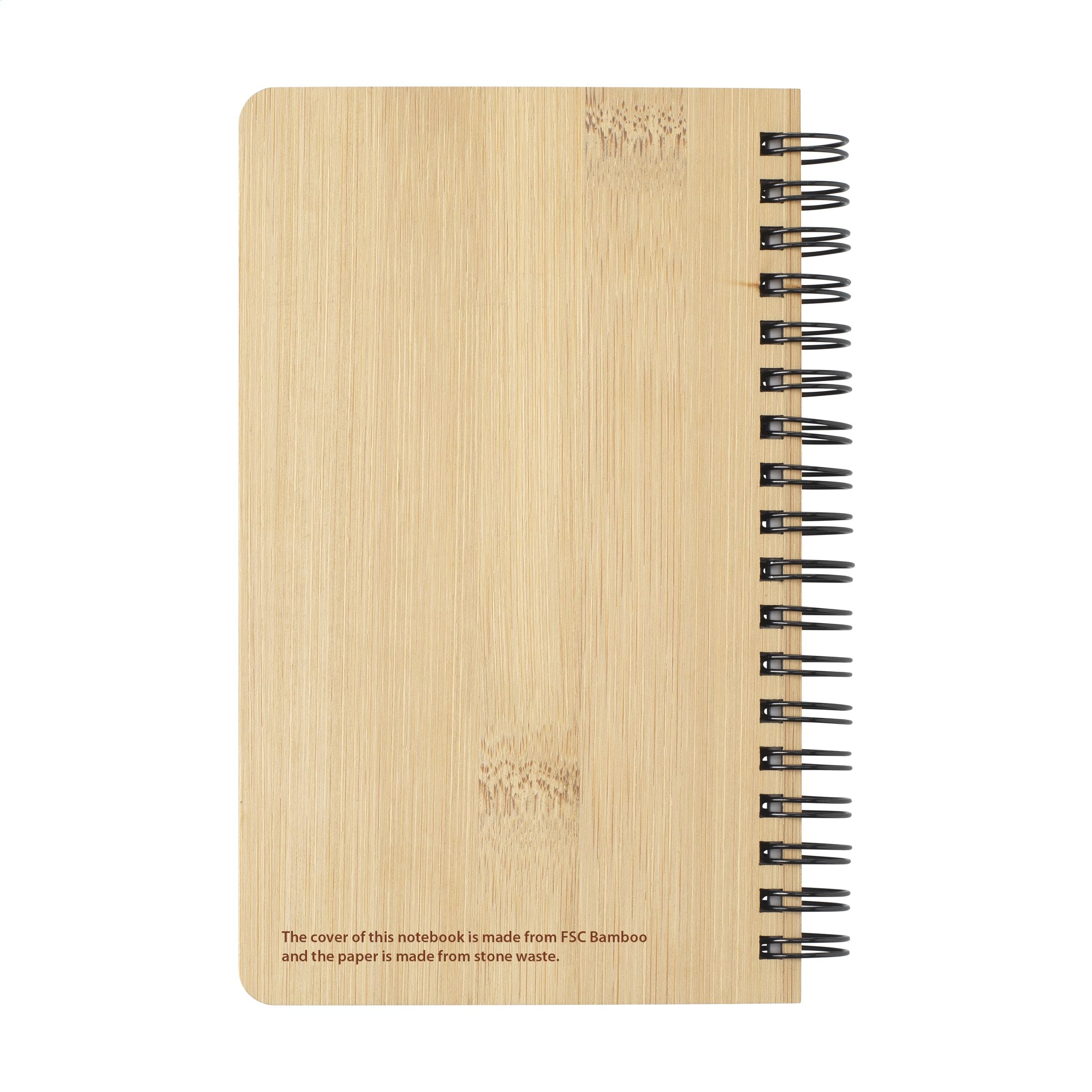 Notebook made from Stonewaste-Bamboo A6 Notizbuch - Braun