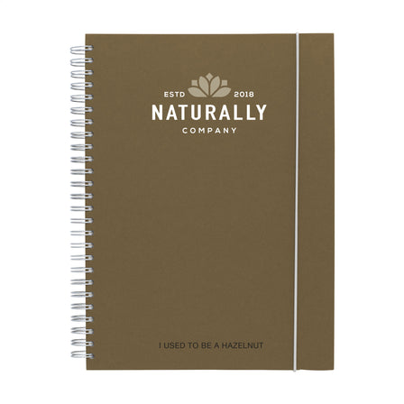 Notizbuch Agricultural Waste A5 - Hardcover 100 Blatt - Haselnuss