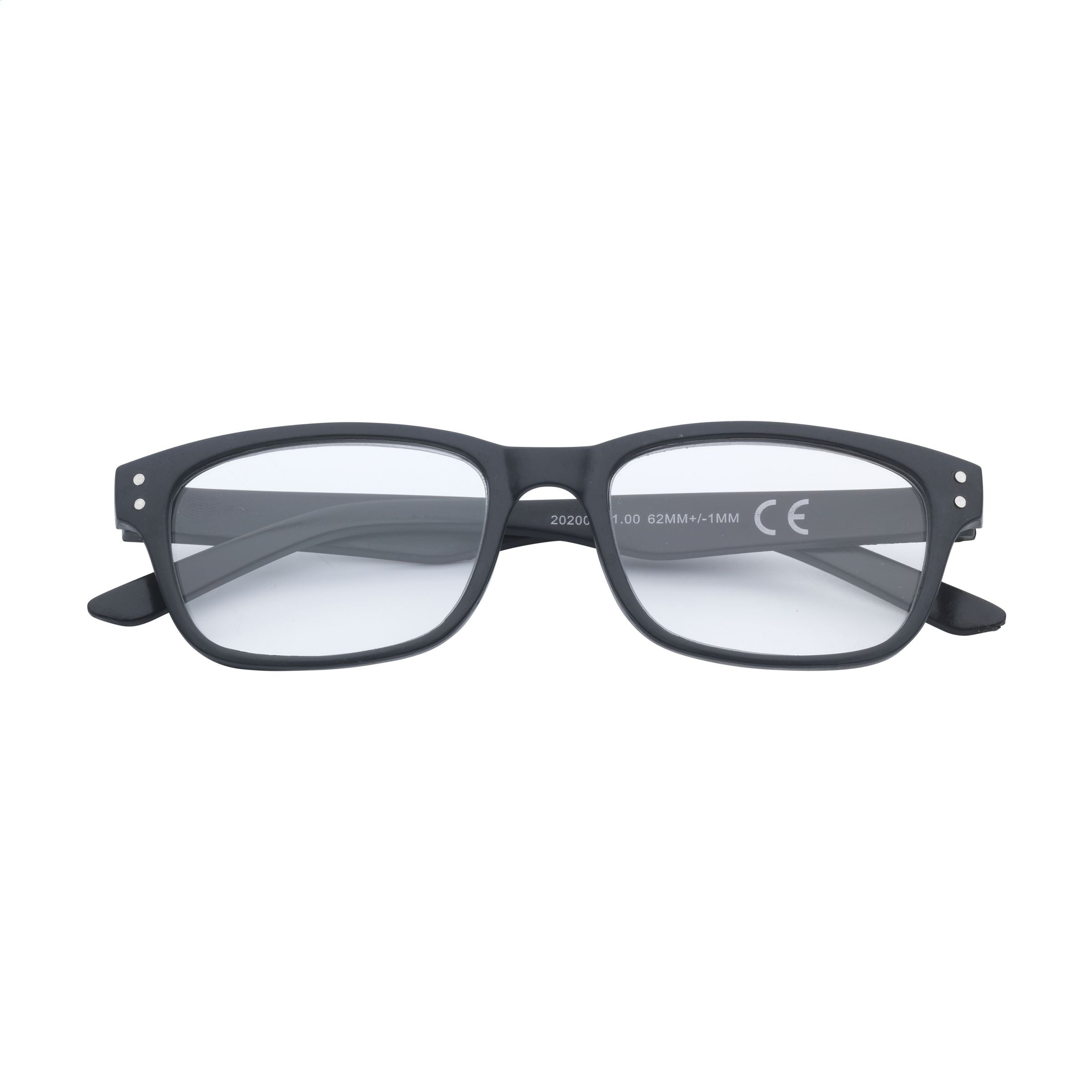 Plastic Bank Reading Glasses Lesebrille - Schwarz +1