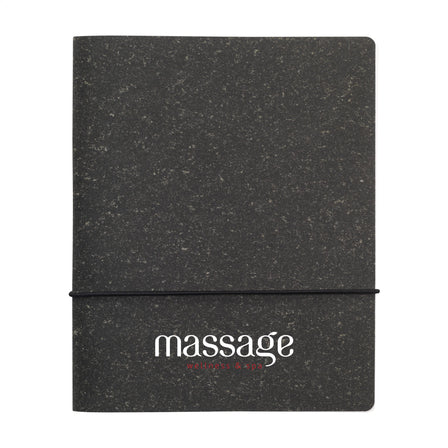 Recycled Leather Refillable Notebook A5 Notizbuch - Schwarz