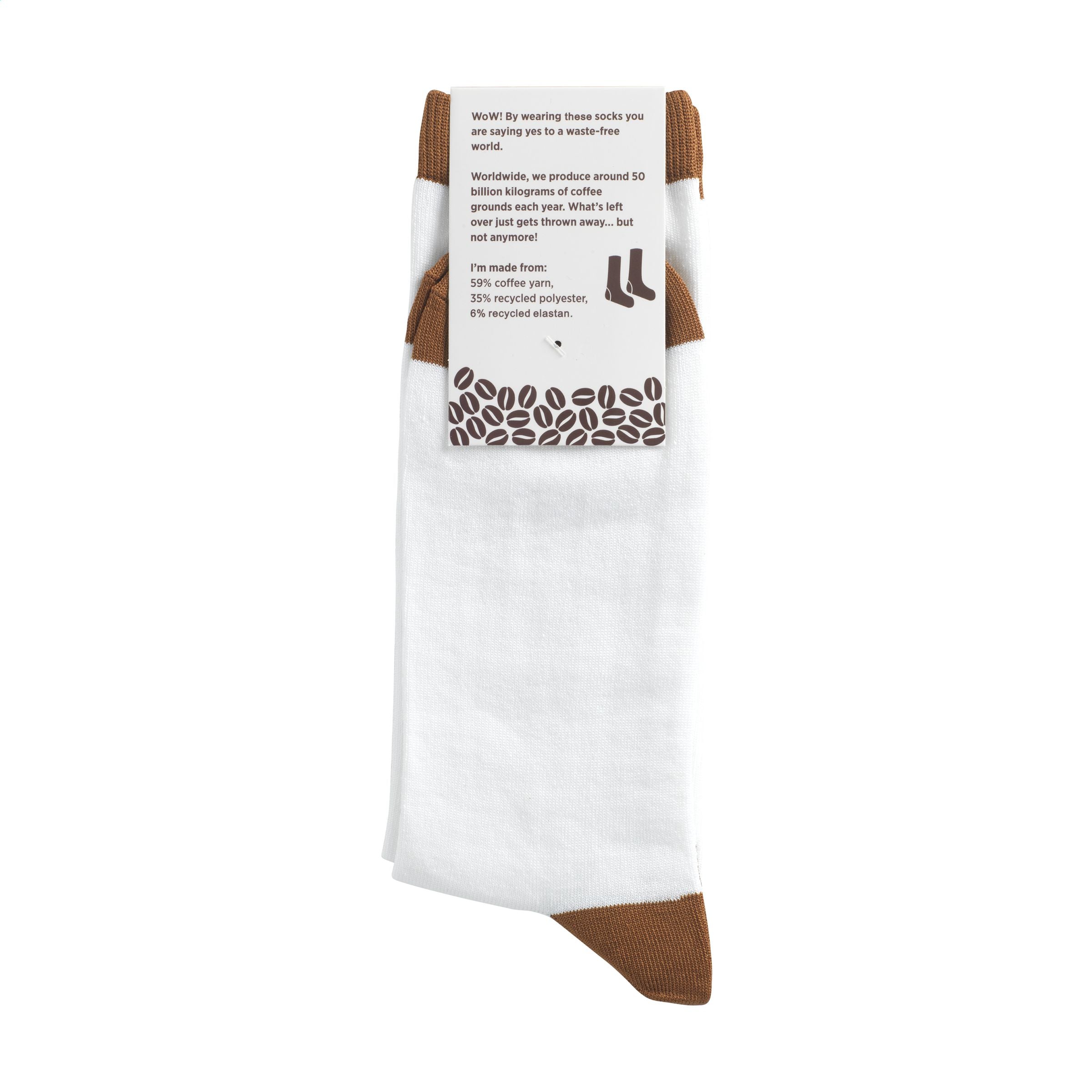 Coffee Socks Socken - Weiß/Braun